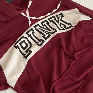 Pink cropped hoodie